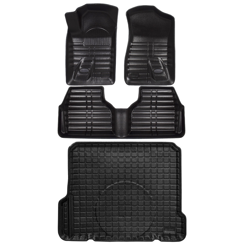 کفپوش سه بعدی خودرو بابل کارپت مدل اکونومی مناسب برای سمند سورن به همراه کفپوش صندوق